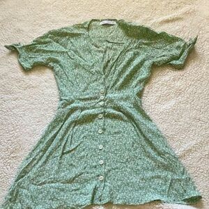 Faithful the Brand Green mini dress in paisley print